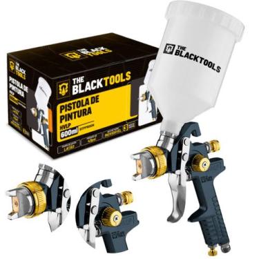 Imagem de Pistola De Pintura Profissional Automotiva Alta Pressão Hvlp 600ml Btp