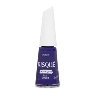 Imagem de Esmalte Risqué Azul Cremoso Caiu do Céu 8ml, 8ML, Azul