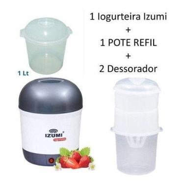 Imagem de 2 Dessorador Iogurte Grego + Iogurteira Izumi +1 Pote Refil