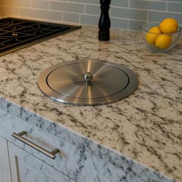 Imagem de Lixeira Cozinha Embutir Granito Inox 304 Não Enferruja 8l - Eletrocuba