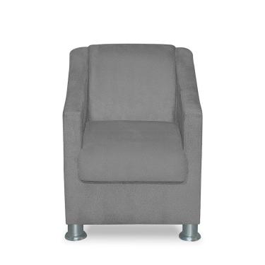 Imagem de Poltrona Infantil Tilla Suede Cinza Sonho das Poltronas