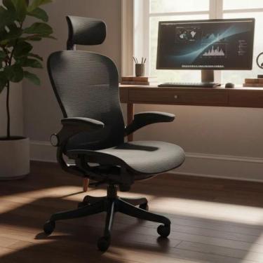 Imagem de Cadeira de Escritório Giratória Ajustável Ergonômica Linha ErgoComfort