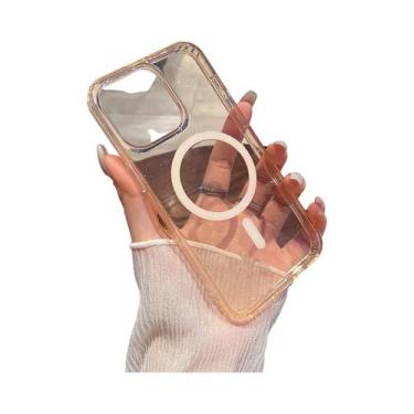 Imagem de Capa Magnética Brilhante Para iPhone 15 14 13 12 11 pro Max, Acrílico 