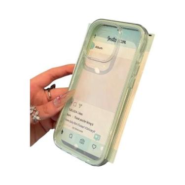 Imagem de Capa Traseira Transparente De Silicone Com Bumper Para iPhone 17 16 15