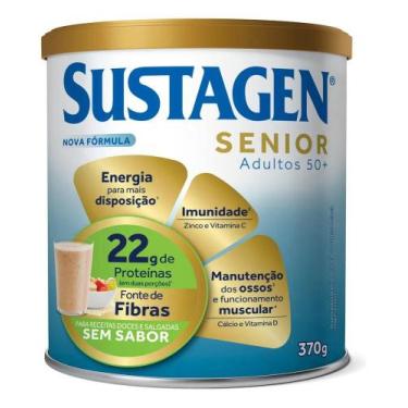 Imagem de Complemento Alimentar Sustagen Senior 50+ Sem Sabor Lata 370