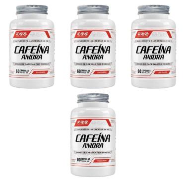 Imagem de Kit 4 Cafeína Anidra 200mg 4x60 cápsulas FNB Sports Nutrition-Unissex