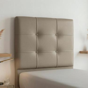 Imagem de Cabeceira Solteiro Cama Box 90 Cm London Sintético Areia - Js Móveis