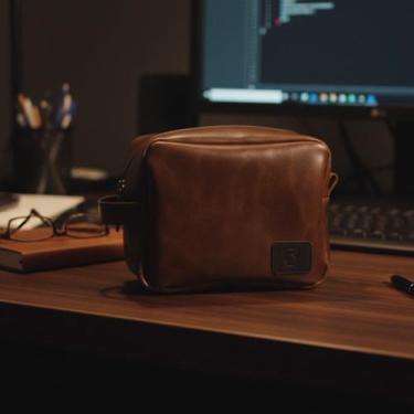 Imagem de Necessaire Bolsa Organizadora Mala Viagem Couro Legítimo - Little, Mar