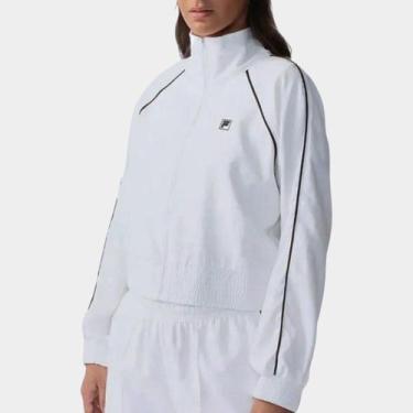 Imagem de Jaqueta Cropped Fila F-Box Feminina, Branco, Preto, G