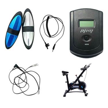 Imagem de Painel Visor LCD Sensor Cardíaco Bicicleta Spinning Preto Leva Pra Malhar