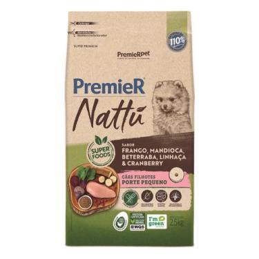 Imagem de Ração Premier Nattu Cães Filhotes Pequeno sabor Frango e Mandioca 2,5 