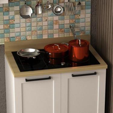 Imagem de Tampo Cozinha para Cooktop 80cm TM1330 Carvalho Tropical MDF Grazi Beg