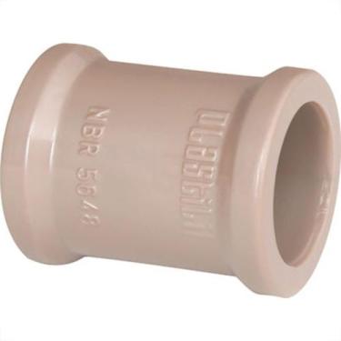 Imagem de Luva Plastilit PVC Liso Liso E 1.1/2 Marrom - Kit C/10 Unidades