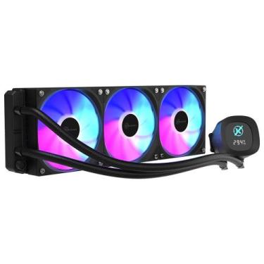 Imagem de Water Cooler Kalkan Aura Digital 360mm Lcd Argb Preto