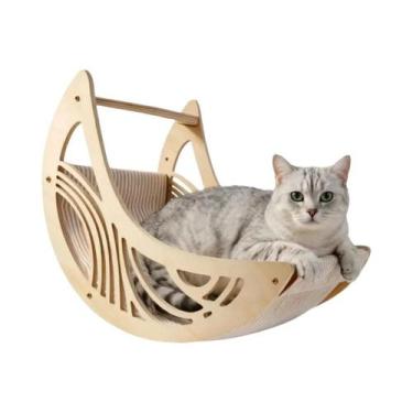 Imagem de Prateleira Moderna Para Gatos Montada Na Parede, Cama Flutuante Resist