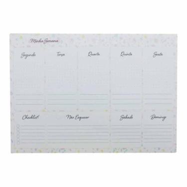 Imagem de Bloco anotacao planner semanal 21x29cm 52pag 96930 / un / fwb