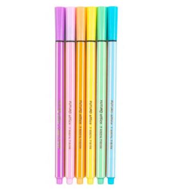 Imagem de Kit marcador fineliner 6 cores pastel - FUTURO