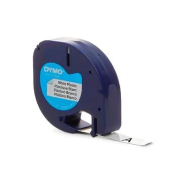 Imagem de Fita Para Etiquetador Eletrônico Letratag (12mm X 4m) Plástica, Preto/amarelo 91332 - Dymo