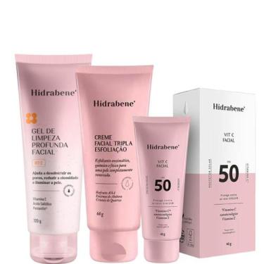 Imagem de Hidrabene SkinCare Gel de Limpeza Vit C + Creme Tripla Esfoliação + PS