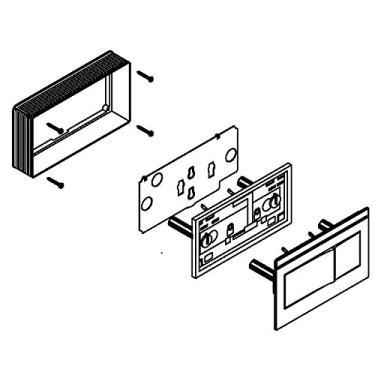 Imagem de KOHLER 1236014-CP Kit de atuador de descarga de peças, cromo polido