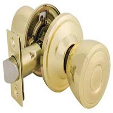 Imagem de Master Lock Conjunto de puxadores residenciais tulipa TPC0403, passagem, latão polido