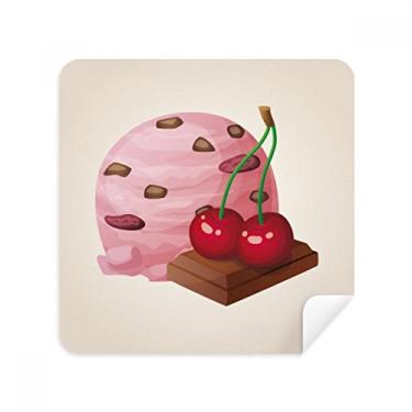 Imagem de Chocolate Cherry Purple Ice Cream Ball Glasses Pano Limpador de Tela Tecido de Camurça Pacote com 2