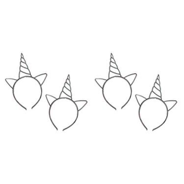 Imagem de Beistle 60666 Tiaras de unicórnio, 4 peças, tamanho único, multicoloridas