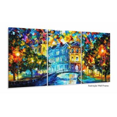 Imagem de Quadro Decorativo 120x60 Sala Quarto Pintura Parque Árvores