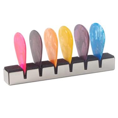 Imagem de Yuwao Amortecedor De Cordas De Guitarra E 6 Pcs Celulóide Palheta De Guitarra, 6 Cordas Acústicas Guitarra Clássica Almofada De Absorção De Som Almofada De Redução De Ruído Ferramenta Prática