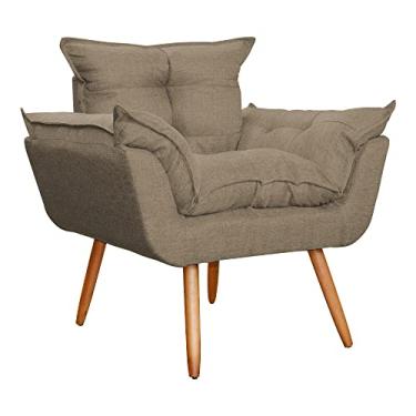 Imagem de Poltrona Decorativa Opalla Para Sala Linho Cores - DS Estofados