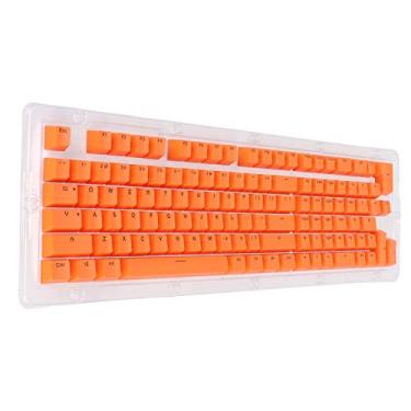 Imagem de Zyyini Teclas de pudim, conjunto de teclas de teclado para jogos Double 116 teclas para teclado 61/64/68/71/78/82/84/87, teclas opacas, perfil OEM, layout em inglês (EUA) (laranja vermelho