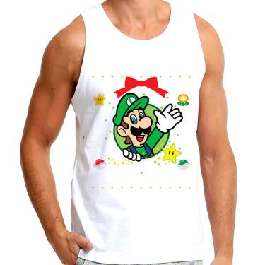 Imagem de CAMISETA MASCULINA REGATA Super Mario Luigi Classic Ugly Natal
