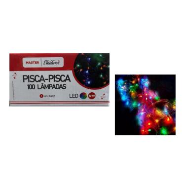 Imagem de Pisca Pisca com 100 Lâmpadas Led Decorativa Coloridas 8 mt - 127V