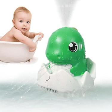 Imagem de banho bebê spray água - banho elétricos com luz LED - banheira com aspersor dinossauro para