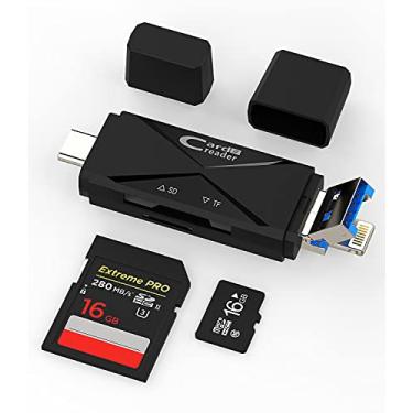 Imagem de Leitor de cartão micro SD para iphone para lightning android tipo de telefone USB C memória computador adaptador flash tf mídia para macbook para ipad air 11 12pro max mini xs xr x 7 8plus acessórios de fotografia samsung