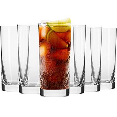 Imagem de KROSNO Copos altos para suco de água alta | Conjunto de 6 | 335 g | Coleção misturada | Perfeito para casa, restaurantes e festas | Pode ser lavado na lava-louças