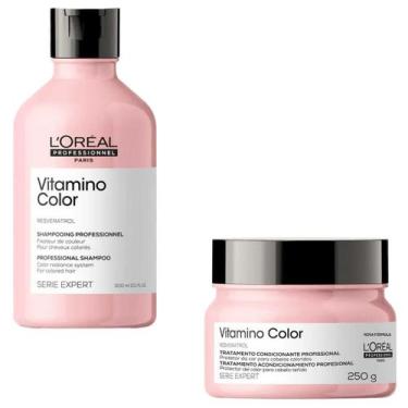 Imagem de Shampoo 300ml E Máscara 250G Loreal Vitamino Color - Cabelos Coloridos