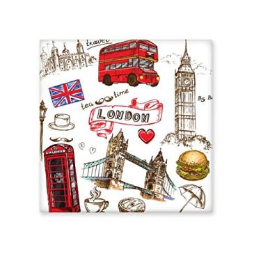 Imagem de Decalque brilhante de cerâmica de hambúrguer do Reino Unido em torre de coração