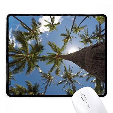 Imagem de Mousepad Trees Sunshine Blue Sky Tapete de borracha para jogos
