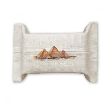 Imagem de Bolsa de linho de algodão para lenços faciais Pirâmide de Gaza do Egito