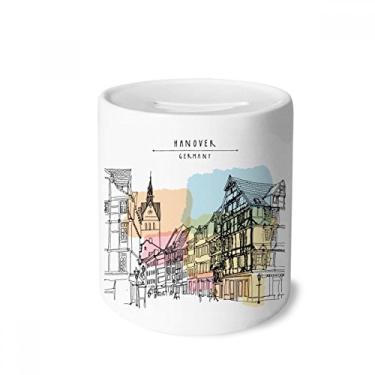 Imagem de DIYthinker Cidade Alemanha Hannover Paisagem Dinheiro Caixa de Cerâmica Porta-Moedas Presente
