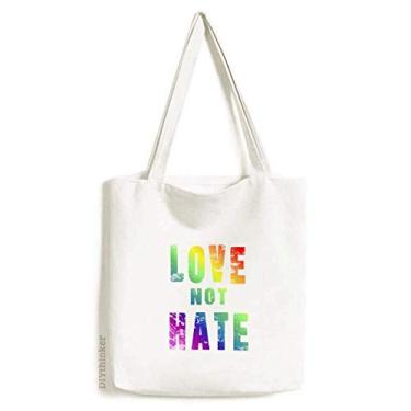 Imagem de Bolsa de lona LGBT com bandeira de lésbica, arco-íris gay, bolsa de compras, bolsa casual