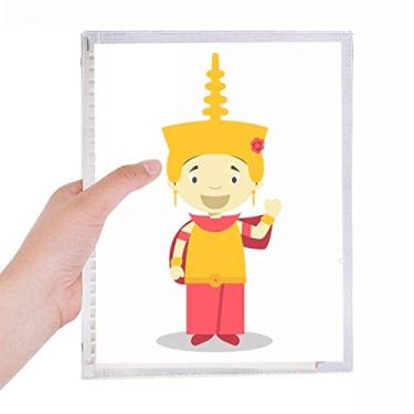 Imagem de Caderno de desenho do Camboja com folhas soltas e diário recarregável, material de papelaria