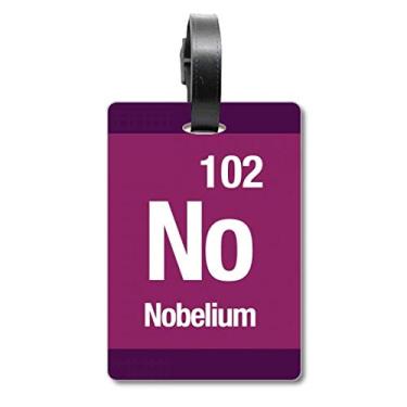 Imagem de NO Nobelium Químico Elemento Químico Bolsa Etiqueta Etiqueta Cartão de Bagagem Scutcheon Etiqueta