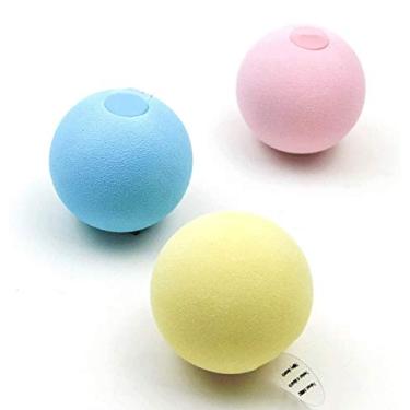 Imagem de meinno Bola de brinquedo interativa para gatos com sons realistas de animais, sapo e críquete, brinquedo de erva de gatinho, bolas com erva de gato recarregável, bola de brinquedo