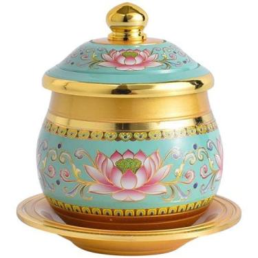 Imagem de PAYNAN Copo de Água Budismo 10,6 cm Copo de Água Sagrada Casa Copo Guanyin Suprimentos de Buda