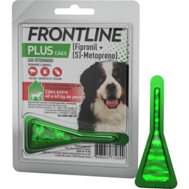 Imagem de Frontline Antipulgas e Carrapatos Plus para Cães de 40 a 60kg, verde