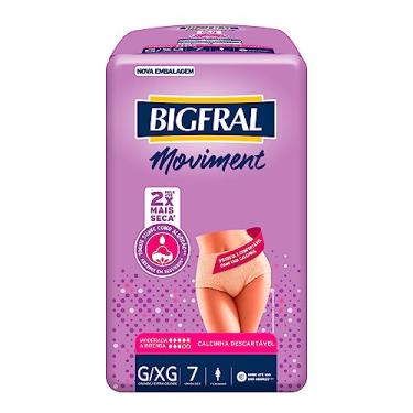 Imagem de Roupa Íntima Bigfral Moviment Feminina G/XG 7 Unidades