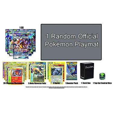 Pokemon EX Garantido com pacote Booster, 6 cartas raras, 5 cartas  holográficas reversas, 20 cartas regulares Pokemon, caixa de baralho e 1  dado exclusivo central no topo