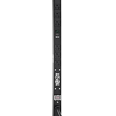 Imagem de Tripp Lite Metered PDU, 20A, 28 tomadas (5-15/20R), 120V, L5-20P/5-20P adaptador, 15 pés de cabo, 0U Vertical Rack-Mount Power (PDUMV20), Com medição (6 tomadas), 24 inches